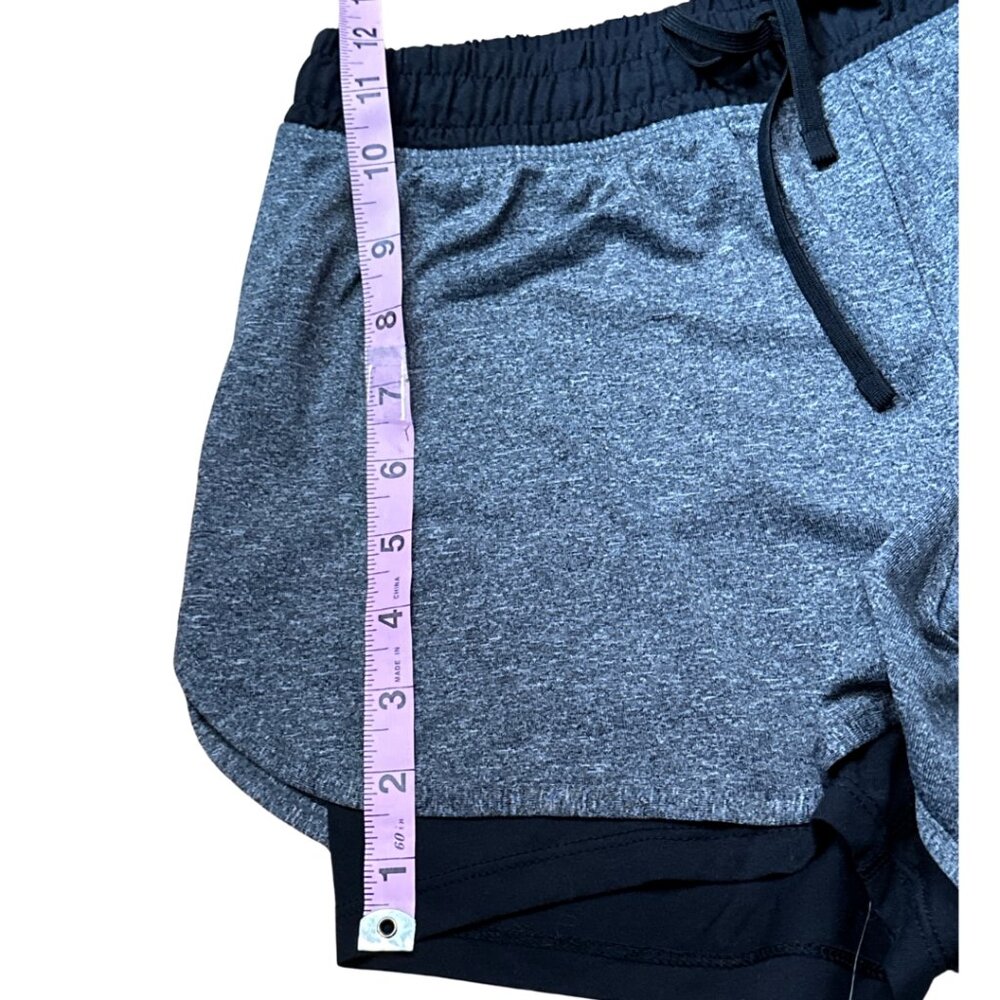 SOLD champion double layer black and grey gym shorts size medium - Picture 9 of 13